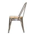 Krzesło Paris Wood metaliczne sosna naturalna Krzesło Paris Wood metaliczne sosna naturalna