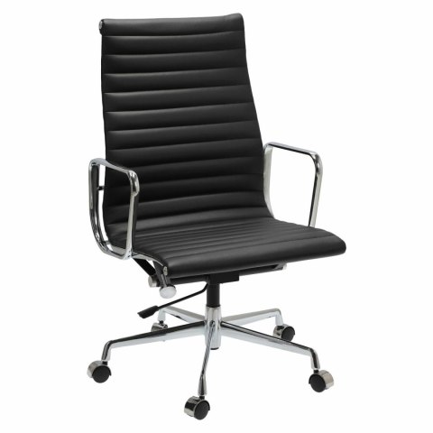 Fotel biurowy CH1191T czarna skóra/chrom Fotel biurowy CH1191T czarna skóra/chrom