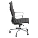 Fotel biurowy CH1191T czarna skóra/chrom Fotel biurowy CH1191T czarna skóra/chrom