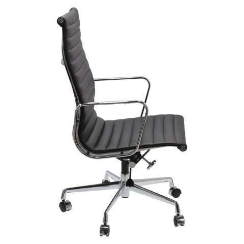 Fotel biurowy CH1191T czarna skóra/chrom Fotel biurowy CH1191T czarna skóra/chrom