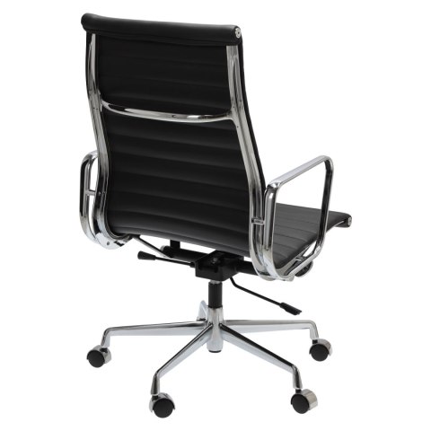Fotel biurowy CH1191T czarna skóra/chrom Fotel biurowy CH1191T czarna skóra/chrom