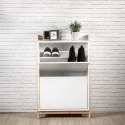 Szafka na buty Kopenhaga biała/naturalna Szafka na buty Kopenhaga biała/naturalna