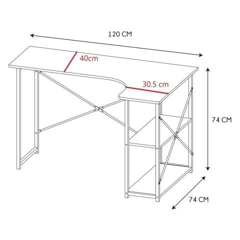 Biurko narożne Stand czarne Biurko narożne Stand czarne
