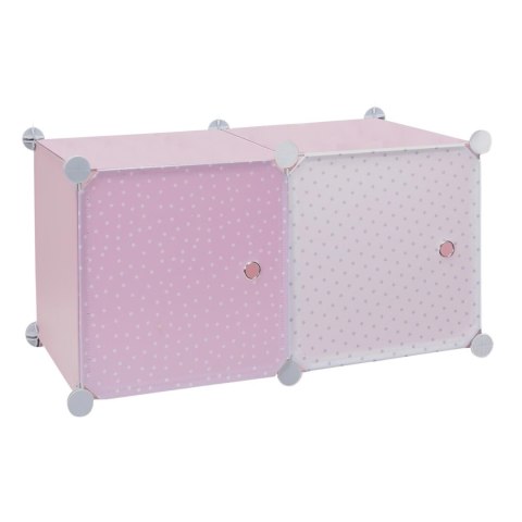 Modularny regał Cubes 2 do pokoju dziecka różowy Modularny regał Cubes 2 do pokoju dziecka różowy