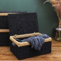 Zestaw 3 koszy Trunk czarne Zestaw 3 koszy Trunk czarne