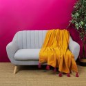 Pled Pompons 130x170 cm żółta Pled Pompons 130x170 cm żółta