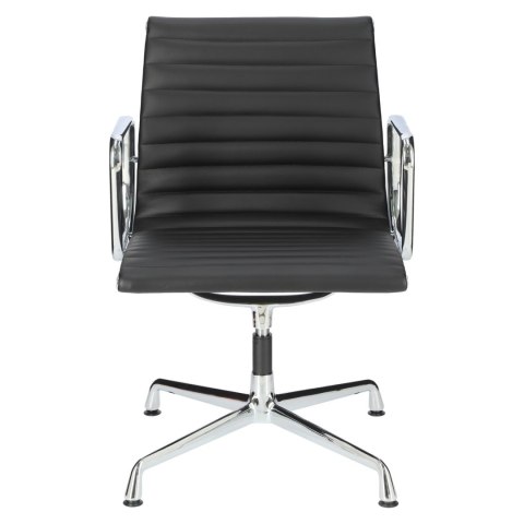 Fotel konf. CH1081T,czarna skóra ,chrom Fotel konf. CH1081T,czarna skóra ,chrom