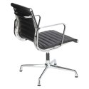 Fotel konf. CH1081T,czarna skóra ,chrom Fotel konf. CH1081T,czarna skóra ,chrom