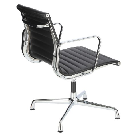 Fotel konf. CH1081T,czarna skóra ,chrom Fotel konf. CH1081T,czarna skóra ,chrom