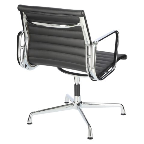 Fotel konf. CH1081T,czarna skóra ,chrom Fotel konf. CH1081T,czarna skóra ,chrom