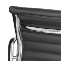 Fotel konf. CH1081T,czarna skóra ,chrom Fotel konf. CH1081T,czarna skóra ,chrom