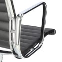Fotel konf. CH1081T,czarna skóra ,chrom Fotel konf. CH1081T,czarna skóra ,chrom