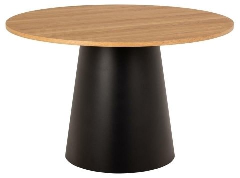 Stół okrągły Soli 120cm dąb/czarny Stół okrągły Soli 120cm dąb/czarny
