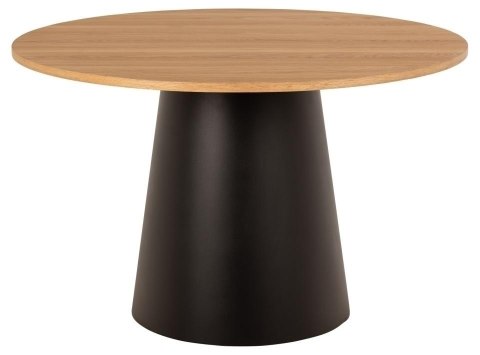 Stół okrągły Soli 120cm dąb/czarny Stół okrągły Soli 120cm dąb/czarny