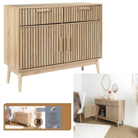 Komoda Klaus 2 szuflady, 2 szafki naturalna Komoda Klaus 2 szuflady, 2 szafki naturalna