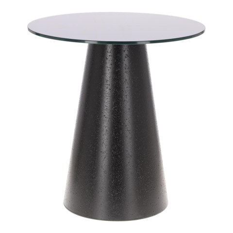 Stolik kawowy Soleilo szklany okrągły 60cm czarny Stolik kawowy Soleilo szklany okrągły 60cm czarny
