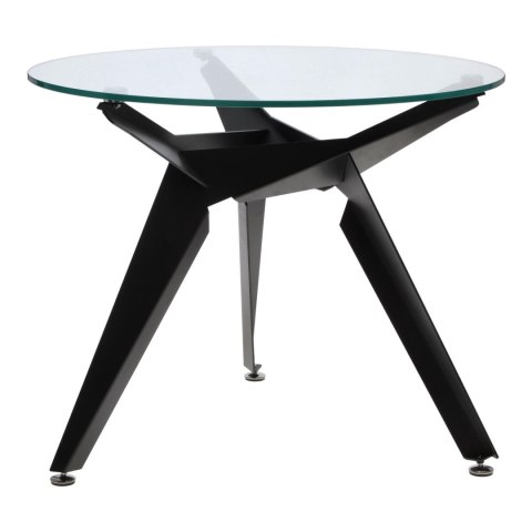 Stół Troy 90cm transparentny/ czarny Stół Troy 90cm transparentny/ czarny