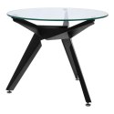 Stół Troy 90cm transparentny/ czarny Stół Troy 90cm transparentny/ czarny