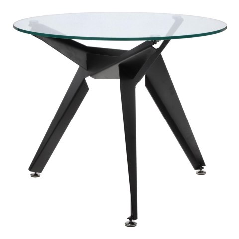 Stół Troy 90cm transparentny/ czarny Stół Troy 90cm transparentny/ czarny