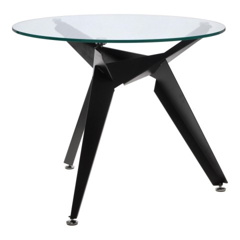 Stół Troy 90cm transparentny/ czarny Stół Troy 90cm transparentny/ czarny