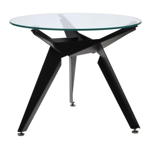 Stół Troy 90cm transparentny/ czarny Stół Troy 90cm transparentny/ czarny
