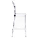 Stołek barowy Viki transparentny 75cm