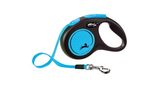 Flexi Smycz Classic S Taśma 5m Do 15kg Neon Blue Flexi Smycz Classic S Taśma 5m Do 15kg Neon Blue