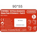 MASTERKIDZ Zestaw Kołeczki w kształcie figur geometrycznych 64szt do tablic STEM MASTERKIDZ Zestaw Kołeczki w kształcie figur geometrycznych 64szt do tablic STEM