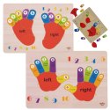 TOOKY TOY Edukacyjna Drewniana Układanka Dłonie i Stopy Nauka Liczenia i Kolorów TOOKY TOY Edukacyjna Drewniana Układanka Dłonie i Stopy Nauka Liczenia i Kolorów