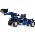 FALK Traktor New Holland Niebieski na Pedały z Przyczepką od 3 Lat FALK Traktor New Holland Niebieski na Pedały z Przyczepką od 3 Lat
