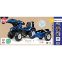 FALK Traktor New Holland Niebieski na Pedały z Przyczepką od 3 Lat FALK Traktor New Holland Niebieski na Pedały z Przyczepką od 3 Lat