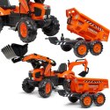 FALK Traktorek Kubota Pomarańczowy z Przyczepką od 3 Lat FALK Traktorek Kubota Pomarańczowy z Przyczepką od 3 Lat