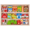 TOOKY TOY Drewniany Zestaw Budynków i Figurek Miasto TOOKY TOY Drewniany Zestaw Budynków i Figurek Miasto