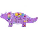 VIGA Drewniana Tablica Sensoryczna-Manipulacyjna EDU Triceratops VIGA Drewniana Tablica Sensoryczna-Manipulacyjna EDU Triceratops