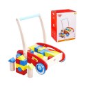 TOOKY TOY Drewniany Chodzik Pchacz dla Dzieci + Klocki 23 el. TOOKY TOY Drewniany Chodzik Pchacz dla Dzieci + Klocki 23 el.