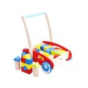 TOOKY TOY Drewniany Chodzik Pchacz dla Dzieci + Klocki 23 el. TOOKY TOY Drewniany Chodzik Pchacz dla Dzieci + Klocki 23 el.