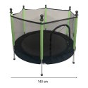 Trampolina ogrodowa dla dzieci siatka 140 cm zielona Trampolina ogrodowa dla dzieci siatka 140 cm zielona