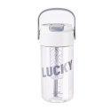 Butelka bidon na wodę z koszyczkiem i słomką 600 ML Lucky BD31 Butelka bidon na wodę z koszyczkiem i słomką 600 ML Lucky BD31