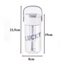 Butelka, bidon na wodę z koszyczkiem i słomką 800 ML Lucky BD36 Butelka, bidon na wodę z koszyczkiem i słomką 800 ML Lucky BD36