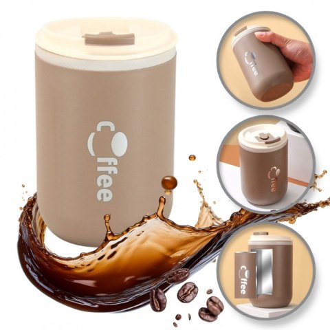 DUŻY POJEMNY KUBEK TERMICZNY ze słomką 500 ml TERMOS zamykany COFFE CUP07WZ2 DUŻY POJEMNY KUBEK TERMICZNY ze słomką 500 ml TERMOS zamykany COFFE CUP07WZ2