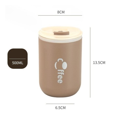 DUŻY POJEMNY KUBEK TERMICZNY ze słomką 500 ml TERMOS zamykany COFFE CUP07WZ2 DUŻY POJEMNY KUBEK TERMICZNY ze słomką 500 ml TERMOS zamykany COFFE CUP07WZ2