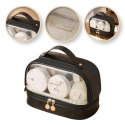 Kosmetyczka organizer na kosmetyki czarna dwupoziomowa 23x13,5x16cm KS115CZ Kosmetyczka organizer na kosmetyki czarna dwupoziomowa 23x13,5x16cm KS115CZ