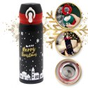 KUBEK TERMICZNY, BIDON 500ML TERMOS ŚWIĄTECZNY ZIMOWY czarny BD39CZ KUBEK TERMICZNY, BIDON 500ML TERMOS ŚWIĄTECZNY ZIMOWY czarny BD39CZ