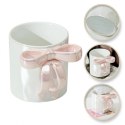 Kubek ceramiczny biały perłowy z różową kokardą 350ml 1szt CUP23 Kubek ceramiczny biały perłowy z różową kokardą 350ml 1szt CUP23