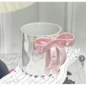 Kubek ceramiczny biały perłowy z różową kokardą 350ml 1szt CUP23 Kubek ceramiczny biały perłowy z różową kokardą 350ml 1szt CUP23
