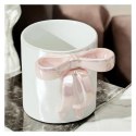 Kubek ceramiczny biały perłowy z różową kokardą 350ml 1szt CUP23 Kubek ceramiczny biały perłowy z różową kokardą 350ml 1szt CUP23