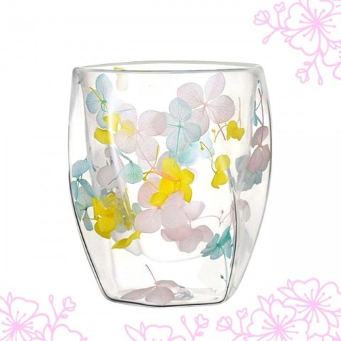 Szklanka termiczna z hortensją żółtą, niebieską i różową 250 ml 1szt SZK88 Szklanka termiczna z hortensją żółtą, niebieską i różową 250 ml 1szt SZK88