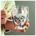 Szklanka termiczna z kwiatami w środku 300ml 1szt - SZK138 Szklanka termiczna z kwiatami w środku 300ml 1szt - SZK138