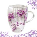 Szklanka termiczna z kwiatami w środku 300ml 1szt SZK93 Szklanka termiczna z kwiatami w środku 300ml 1szt SZK93