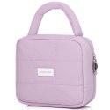 Kosmetyczka damska pikowana kuferek z rączką 21 x 17 x 8 cm KS139FIO Kosmetyczka damska pikowana kuferek z rączką 21 x 17 x 8 cm KS139FIO